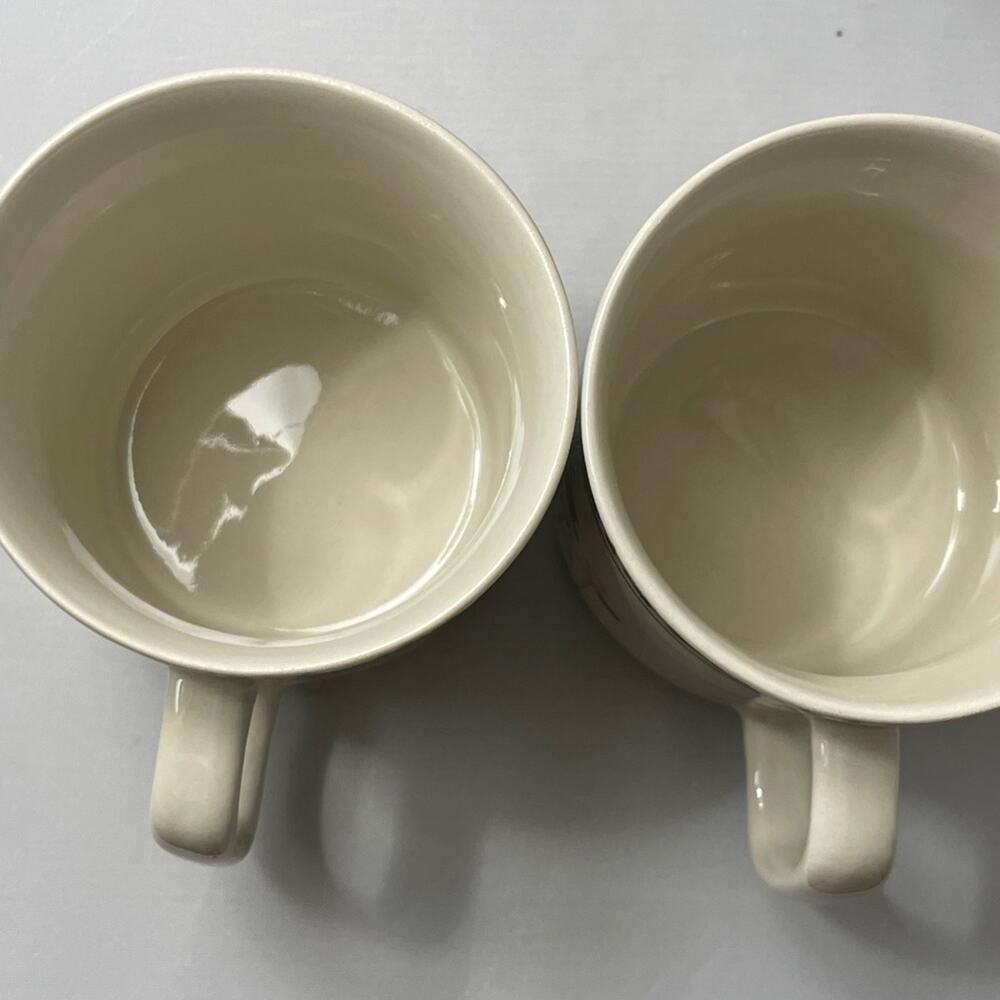 2 Stoneware We Can Build a Snowman Coffee Mugs - Picture 4 of 6